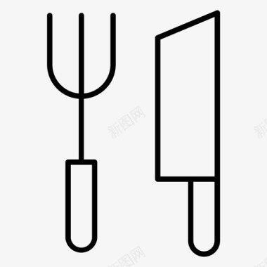 餐厅餐厅叉子刀图标图标