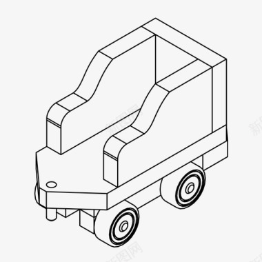 手动玩具火车蒸汽机玩具火车图标图标