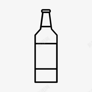 啤酒瓶设计啤酒瓶酒精麦芽酒图标图标
