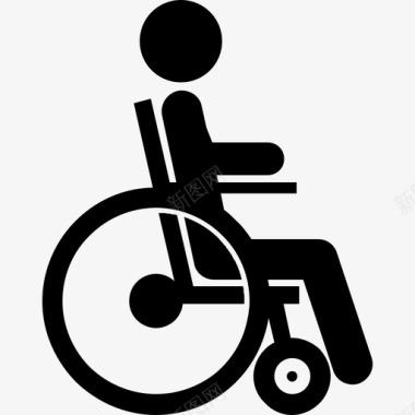 残疾人轮椅无障碍病人图标图标