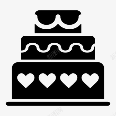 结婚蛋糕面包店饼干图标图标
