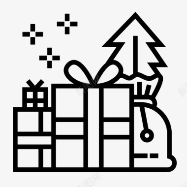 礼物圣诞节圣诞礼物图标图标
