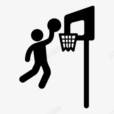 扣篮篮球跳跃图标图标