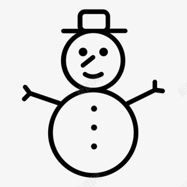 圣诞雪人雪人圣诞节寒冷图标图标