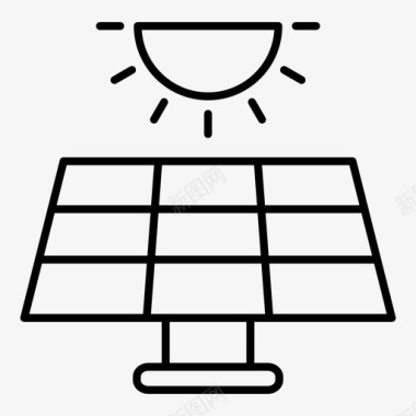 绿色的奶昔太阳能电池板生态能源图标图标