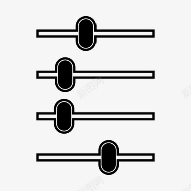 无线电调谐器均衡器混音器音乐图标图标
