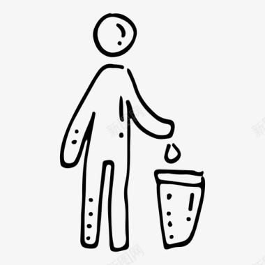 扔垃圾垃圾桶垃圾图标图标