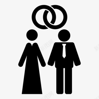 夫妇结婚的人成年夫妇夫妻图标图标