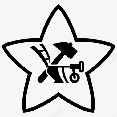 苏联之星锤子锤子和镰刀图标图标