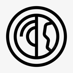 地幔地球科学地核地幔图标高清图片