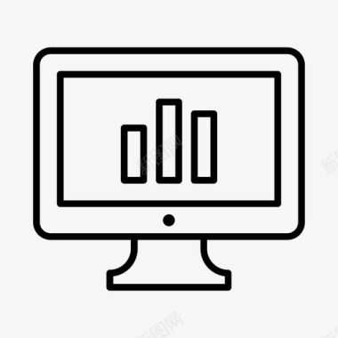 数据分析矢量图计算机数据分析商业报告图标图标