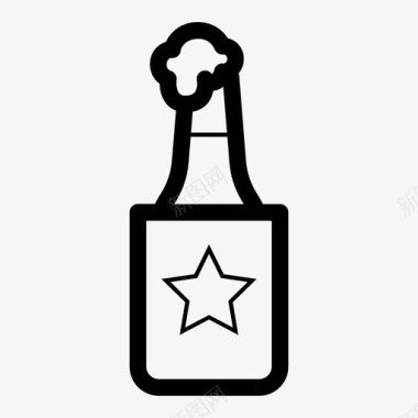 崂山啤酒啤酒罐啤酒罐六罐装图标图标