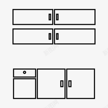 木制厨房设备厨房室内厨房水槽图标图标