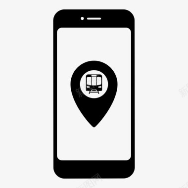 地铁站位置智能手机交通图标图标