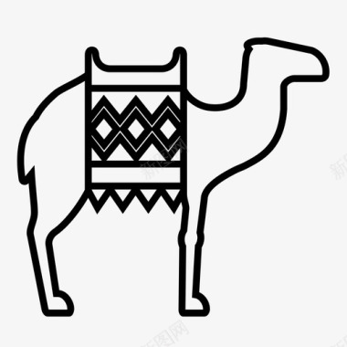 埃及背景骆驼动物埃及图标图标