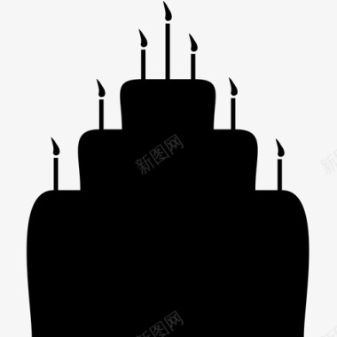 生日蛋糕蜡烛吃图标图标