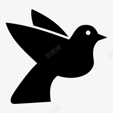 飞翔的和平鸽鸽子小鸟飞翔图标图标
