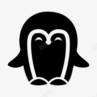 寒冷企鹅动物南极企鹅图标图标