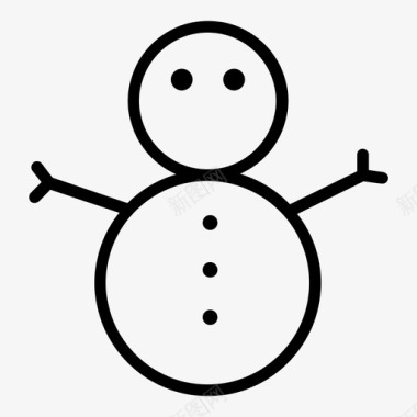 圣诞雪人彩带雪人圣诞节寒冷图标图标