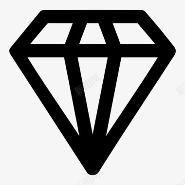 结婚素材钻石水晶珠宝图标图标
