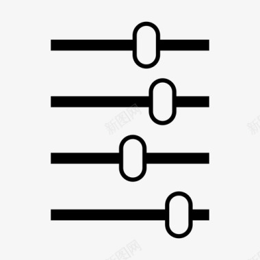 无线电调谐器均衡器混音器音乐图标图标