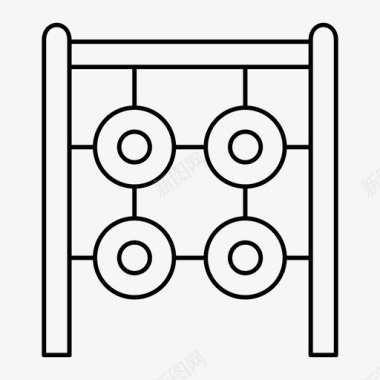 轮胎攀爬攀爬架公园图标图标