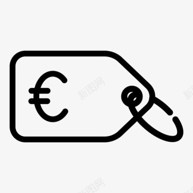 优惠券现金欧元图标图标