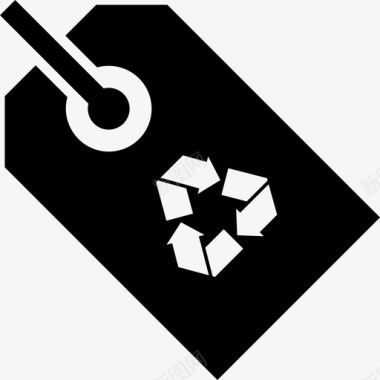 回收标签环保可回收图标图标