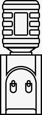 带水矢量图饮水机冷却器办公室图标图标