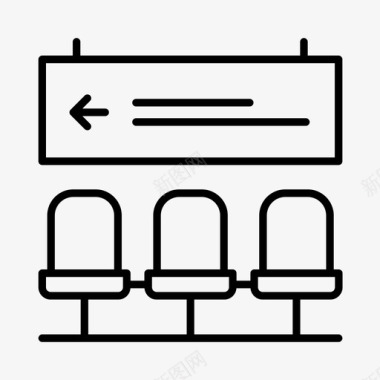 旅游自驾游航站楼机场航空图标图标