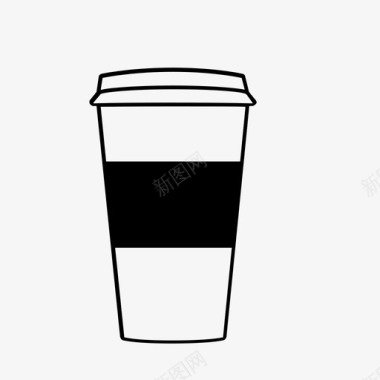 旅行杯咖啡杯子图标图标