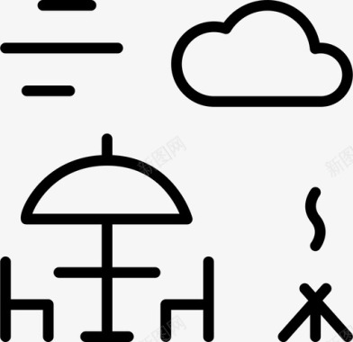 云彩户外花园云彩壁炉图标图标