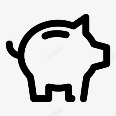 硬币钱黄金存钱罐硬币钱图标图标