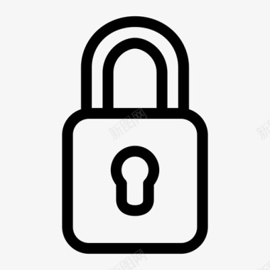 电子商务安全洞锁图标图标
