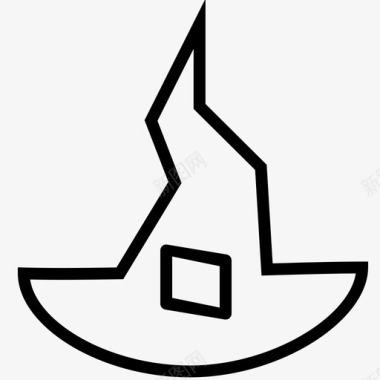 女巫帽万圣节幽灵图标图标