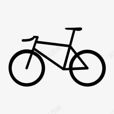 大小轮子自行车固定比赛自行车骑行图标图标