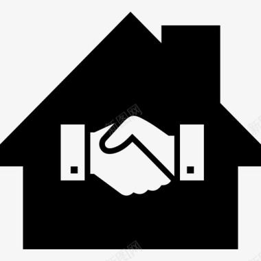 房屋买卖协议握手图标图标