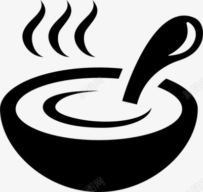 食物和饮料汤热的拉面图标图标