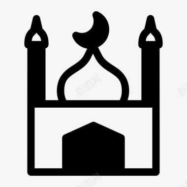 清真寺阿拉伯语伊斯兰教图标图标
