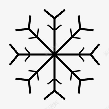 冬天的雪花雪花寒冷冰图标图标