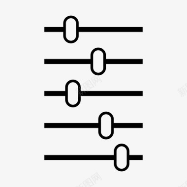 无线电调谐器均衡器混音器音乐图标图标