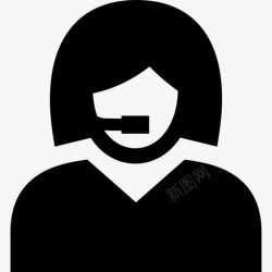 客服小姐客服小姐呼叫中心接线员图标高清图片