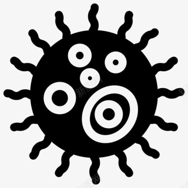 生物细胞病毒细菌细胞图标图标