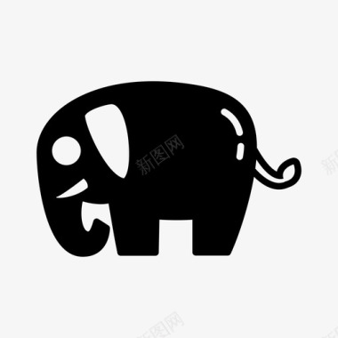 动物环境大象自然图标图标