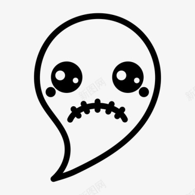 哭泣幽灵表情符号幽灵图标图标