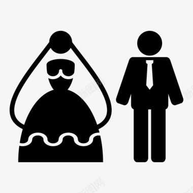 结婚的人成年夫妇夫妻图标图标
