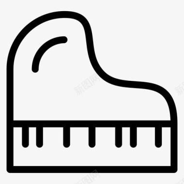 钢琴媒体旋律图标图标
