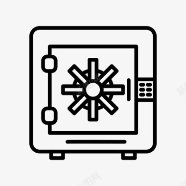 储物柜收纳柜储物柜银行金融货币图标图标