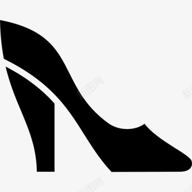 高跟鞋美女时尚图标图标