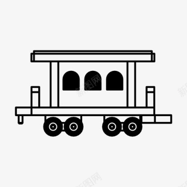 火车蒸汽机玩具火车图标图标